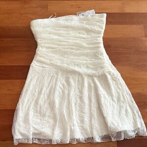 Abercrombie & Fitch Cream Asymmetrical Dress